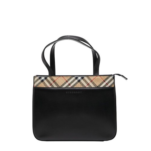 Burberry Nova Check Leather Handbag