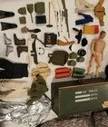 ​Vintage 1964 GI JOE Patent Pending Figure (No Feet)+ Wood Footlocker & Gear Lot