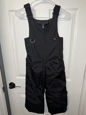 Rawik Kids Snow Bibs Overalls Size 5 Medium Black Girls Boys Unisex