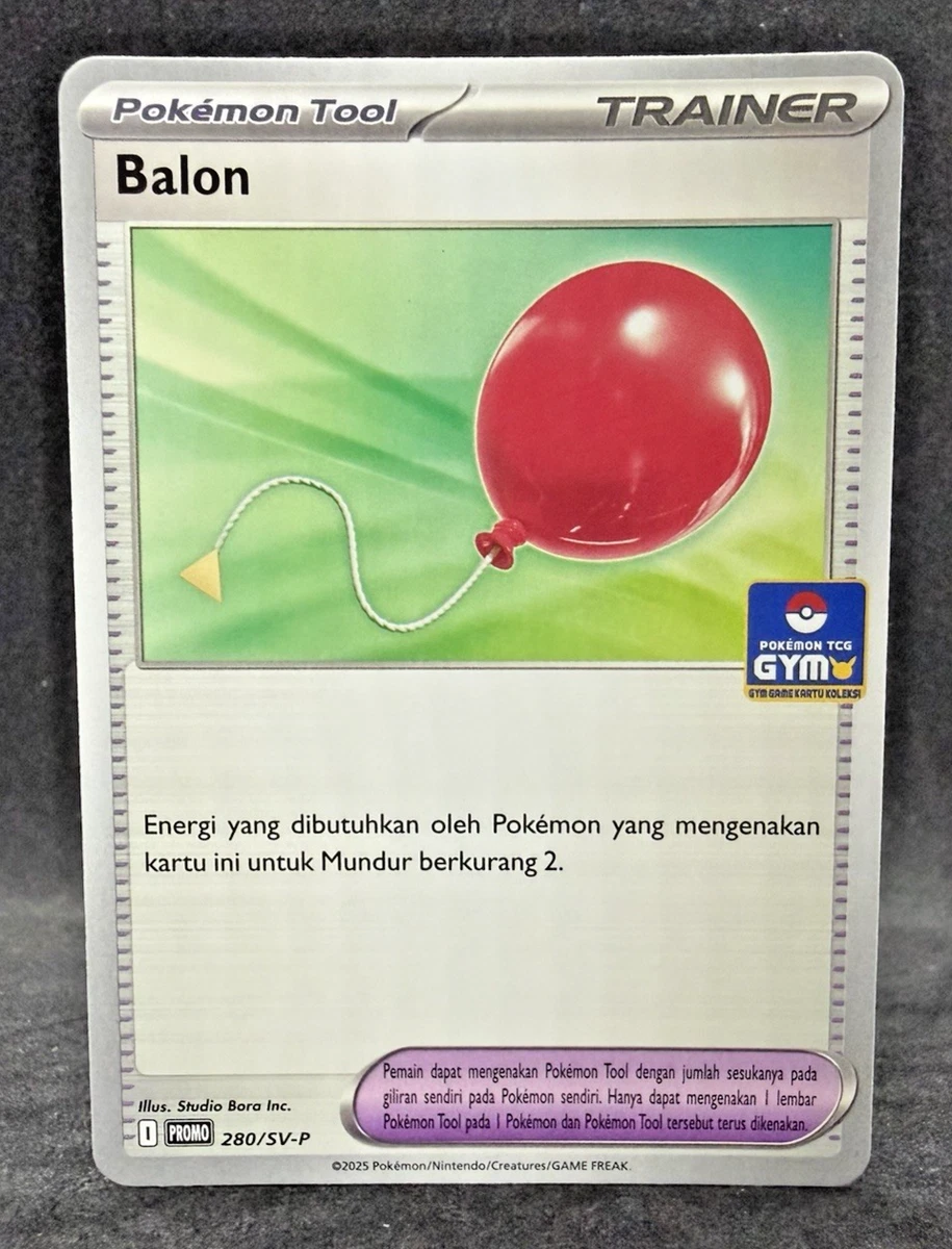 JCC Pokémon Indonesia Entrenador Balón (Galoon) Gimnasio Promo 280/SV-P Casi ...