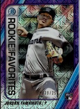 2020 Bowman Chrome Jordan Yamamoto ROY Favorites Purple Rookie /250 Marlins 