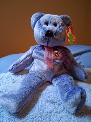 Ty Beanie Baby Periwinkle the Bear February 8, 2000, MWT | eBay