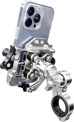Bike Holder Anti-Shock Aluminum Silver 4-7in