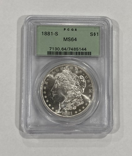 1881 S Morgan Silver Dollar PCGS MS64 OGH