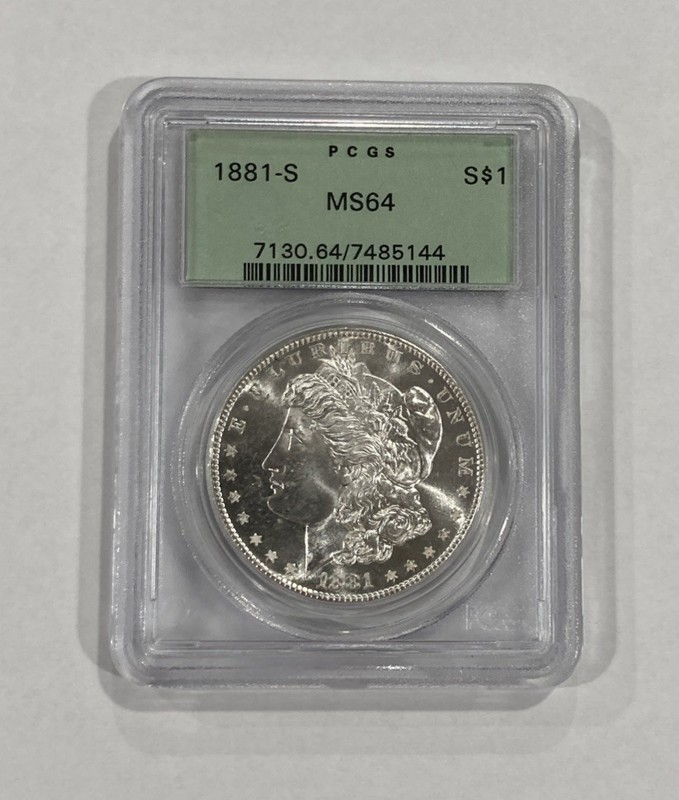 1881 S Morgan Silver Dollar PCGS MS64 OGH