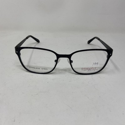 Modern GENEVIEVE BOUTIQUE EYEWEAR EXPRESSION MATTE BLACK 52-18-140 Eyeglass RL20