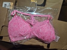 Xhilaration Pink Banded Lace Bralette With Adjustable Straps - Medium - NWT