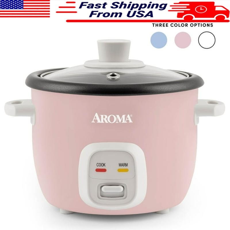 4-Cup Rice Cooker Nonstick Inner Pot One-Touch Cooking Includes Recipe Booklet