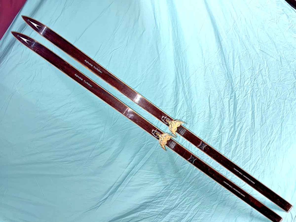 🔥 ASNES TurSki 200cm XC SKIS Hickory Base Lignostone Edges w