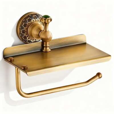Toilet Paper Holder, NEWRAIN Vintage Bathroom Roll Antique Brass