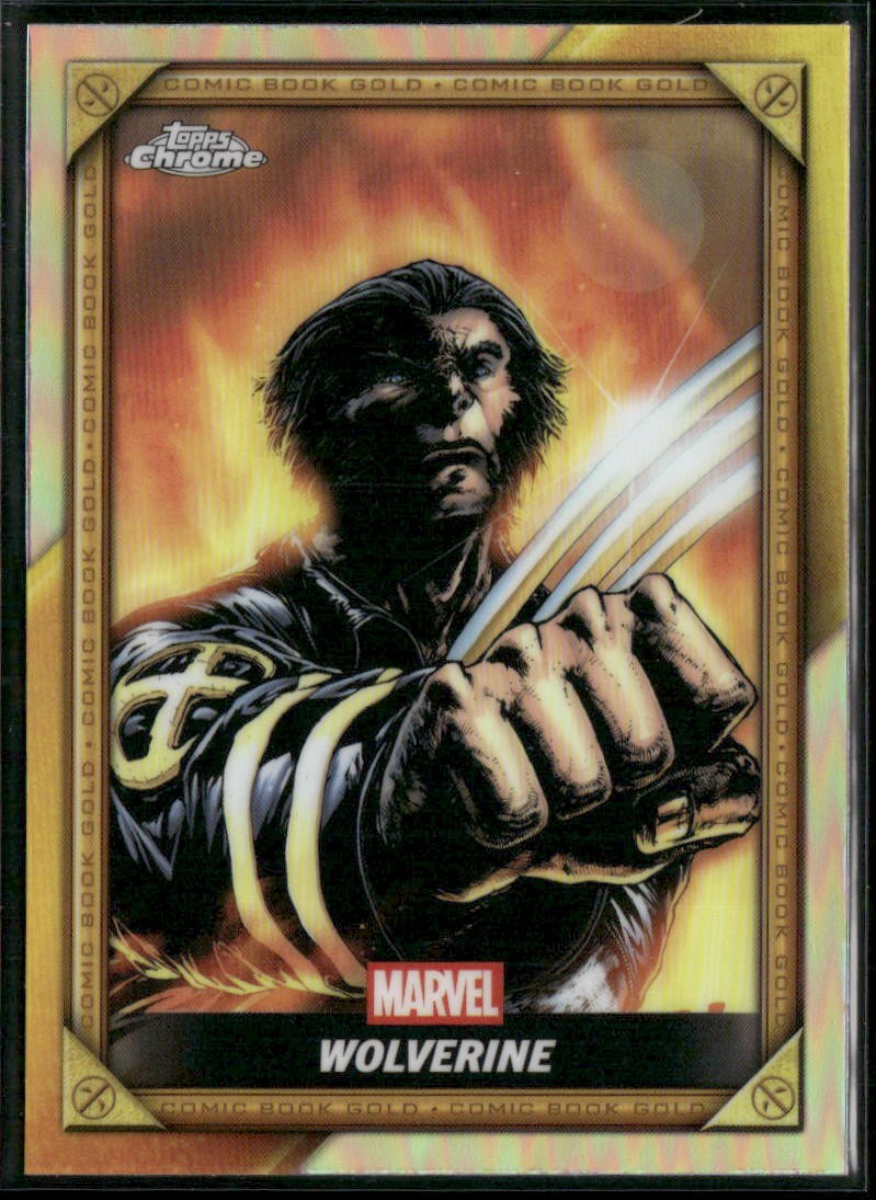 2025 Topps Chrome Deadpool #CB-7 Wolverine Comic Book Gold