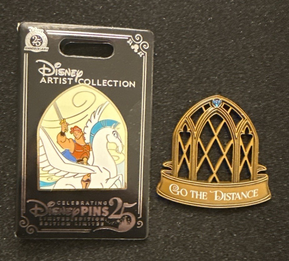 Disney Artist Collection Hercules & Pegasus "Go The Distance" Window LE Pin