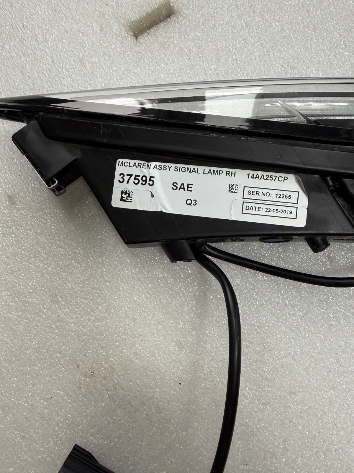 2019 MCLAREN 720S FRONT RIGHT RH LED SIGNAL LIGHT LAMP 14AA257CP