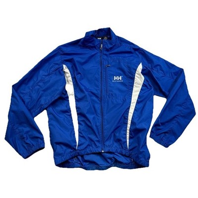 Helly Hansen Windbreaker Jacket Mens Size M Lightweight Blue Normcore Preppy