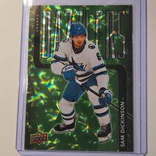 Upper Deck 2025-26 Series 2 Dazzlers Green Sam Dickinson DZ-82 Sharks