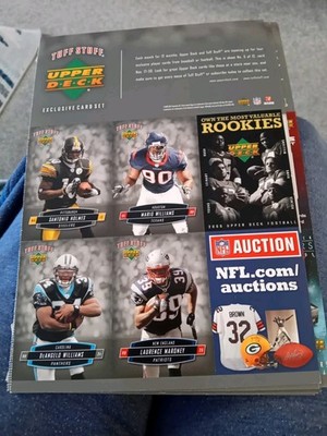 2006 Tuff Stuff Upper Deck Magazine NFL Card Sheet Willliams Holmes Maroney