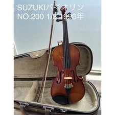 Violin Suzuki No.200 1/8 Natural Made in 1996 Nagoya with Hard Case and Bow