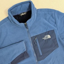 The North Face Chimborazo Size Small Blue Fleece Sherpa Lined Full Zip Jacket