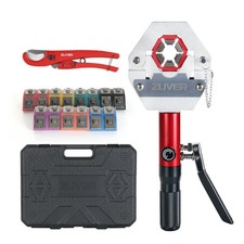 Hydraulic AC Hose Crimper Kit with Pipe Cutter and 7 Dies- Handheld 71500 Hyd...
