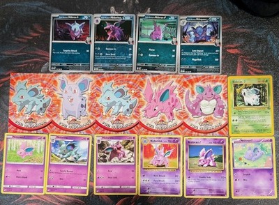 Old vintage  Pokémon Nidoran Evolution Lot   WOTC + Topps + modern Cards Bundle 
