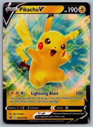 Pikachu V SWSH198 Black Star Promo Jumbo Oversized Holo