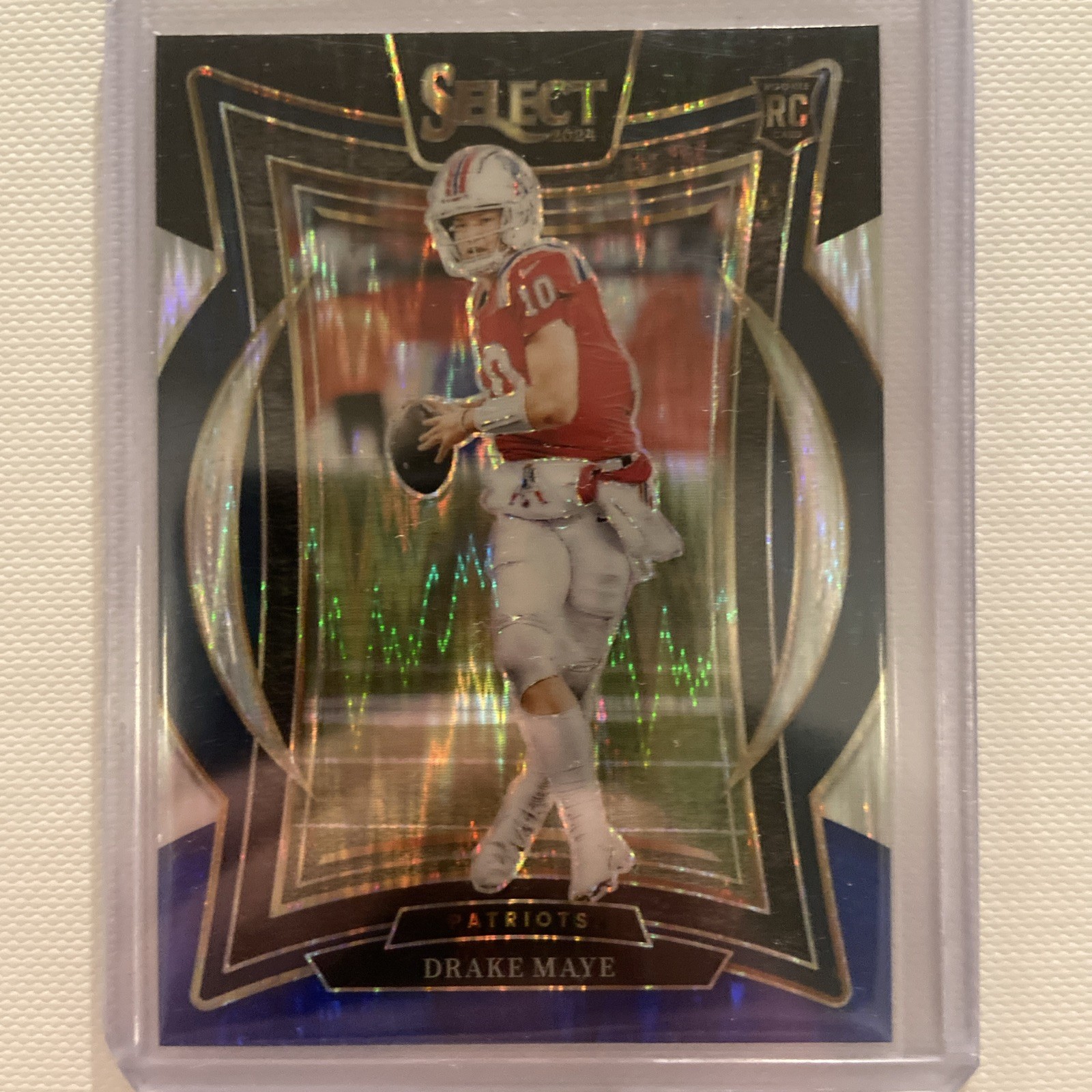 2024 Panini Select-Concourse Drake Maye #27 Blue & Black Shock Prizm (RC) CLEAN