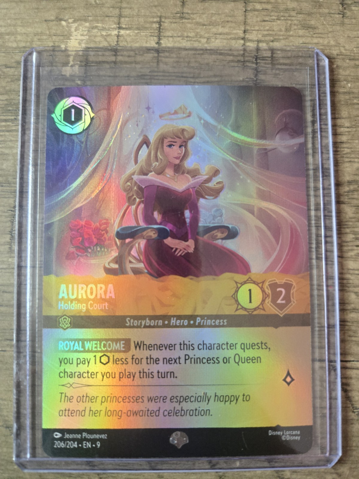 Aurora - Holding Court (Epic) 206/204 Fabled Holo 2025 Disney Lorcana Card NM