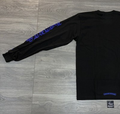 Size Large - Chrome Hearts 1988 Neck Logo Long Sleeve ' Black Blue