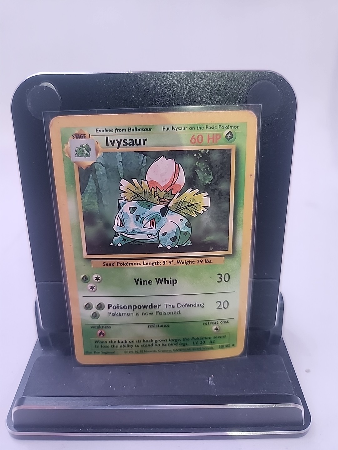 Ivysaur 30/102 Base Set Uncommon Pokemon Card Unlimited Edition 1999 WOTC