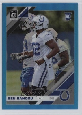 2019 Panini Donruss Optic Rookies Aqua Prizm /299 Ben Banogu #124 Rookie RC 15vw