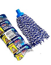KMT Set 3-250g Pure Cotton Yarn Plastic Socket Mop Head Replacement for Cleaning
