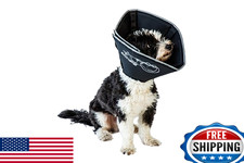 All Four Paws Comfy Cone Pet Cone for Dogs, Cats, Large, Black - Comfortable Sof