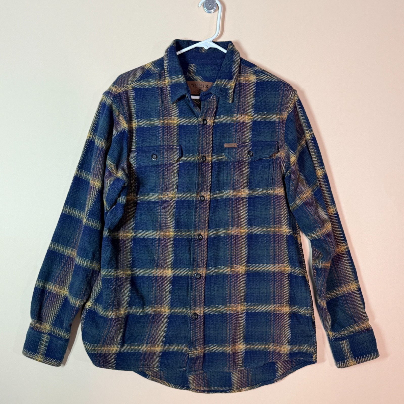 Faherty Super Soft Button Down Work Shirt Blue Pl… - image 1