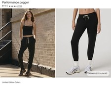 Vuori Womens Performance Jogger Black Heather Slim Fit Activewear Pants VW303 M