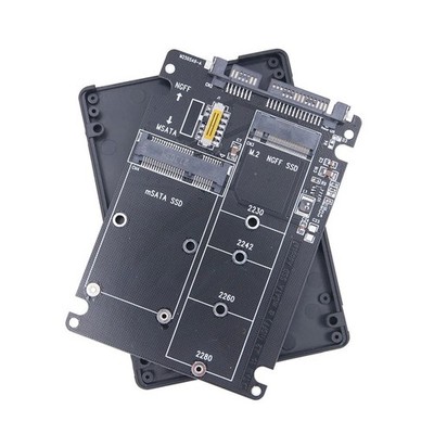 2in1 M.2 NGFF SATA & mSATA to SATA 3.0 Adapter B+M Key SSD Converter UK