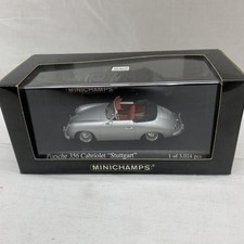 MINICHAMPS 1/43 Porsche 356 Cabriolet Stuttgart Silver Diecast Model Used