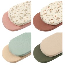 2 Piece Crib Fitted Sheet Baby Diaper Changing Mat Sleeve for Infant Removable