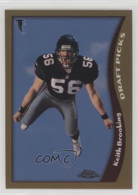 1998 Topps Chrome Draft Picks Keith Brooking #27 Rookie RC 9b4