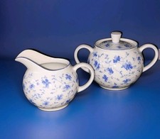 SALE Set Arzberg Blaublüte 1382 Milch-/Sahnekännchen/Zuckerdose Porzellan 