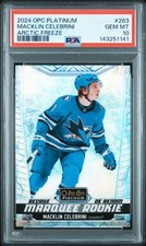 2024 UD O-PEE-CHEE PLATINUM ARCTIC FREEZE #263 MACKLIN CELEBRINI 37/99 PSA 10