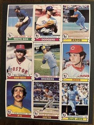 1979 TOPPS BASEBALL #1-380 You Pick Complete Your Set