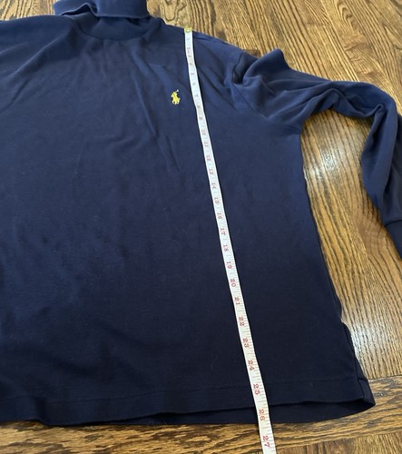 Polo Ralph Lauren uomo 100% cotone blu navy girocollo polo emblema taglia large usata in ottime condizioni - Foto 5 di 8