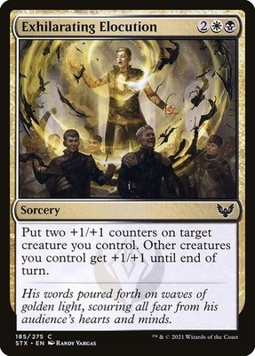 (1x FOIL) EXHILARATING ELOCUTION - Strixhaven    MTG Magic the Gathering Card