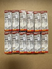 Lot of 12 Satco S3164 Halogen Light Bulbs, 35W 120V GY6.35 Bi-Pin Base