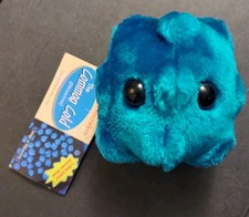 Vintage 2003 GIANT Microbes The Common Cold Plush Toy Rhinovirus 4" Blue Germs