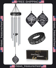 Memorial Wind Chimes for Loss of Dad 32 Inch Sympathy Gift Aluminum Tubes