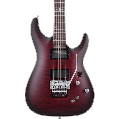 Schecter Guitar Research C1 Platinum FRSustaniac Satin Crimson Red Burst
