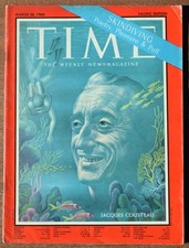 Time Magazine March 28 ,1960 Jacques Cousteau Cover-Pacific Edition