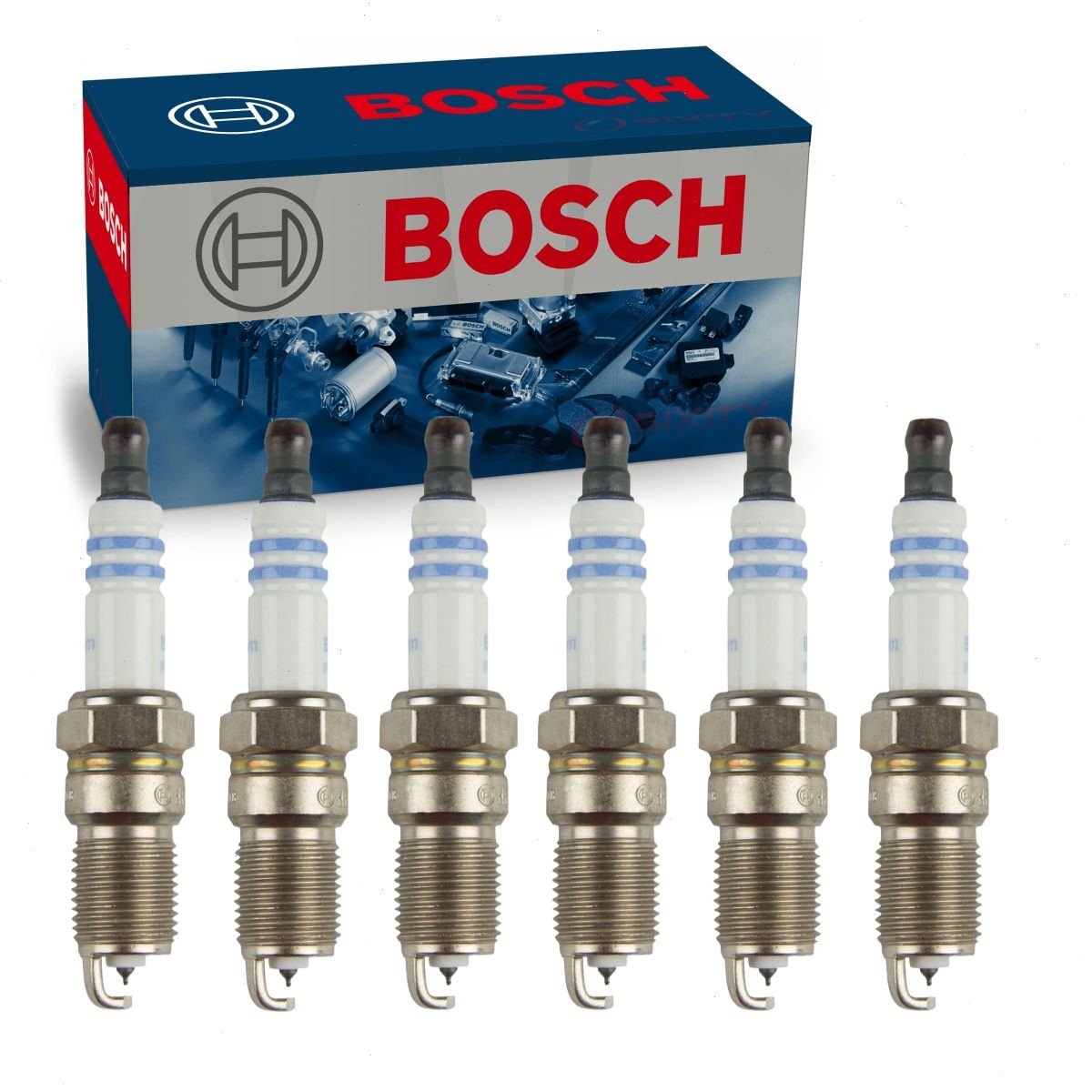 6 pc Bosch Double Iridium Spark Plugs for 2001-2008 Mazda Tribute 3.0L V6 oj