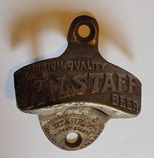 VTG Starr X Falstaff Quality Beer Wall Mount Bottle Opener Distressed Barware